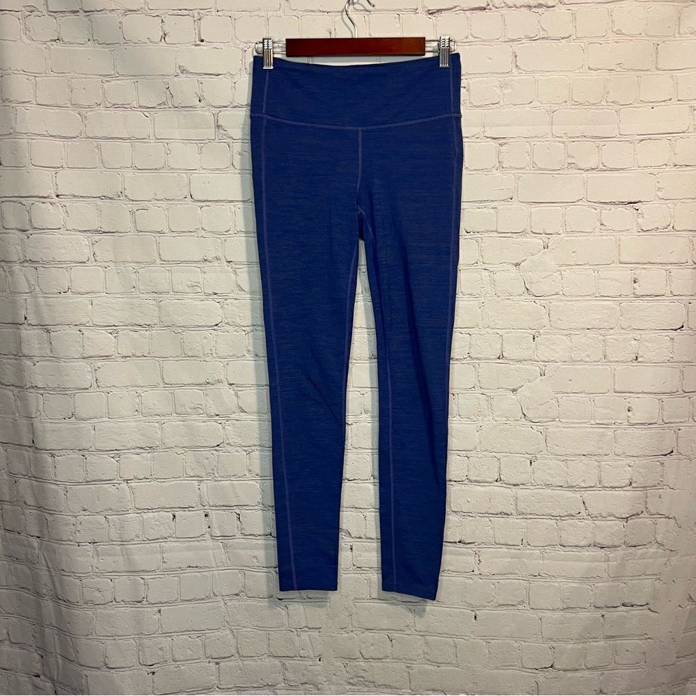 Athleta Womens Chaturanga Leggings Pants blue Yoga Spacedye 152881 Small.